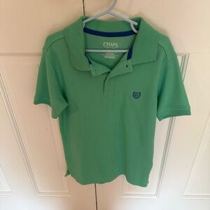 Chaps Green Polo Shirt with Classic Collar and Embroidered Logo
